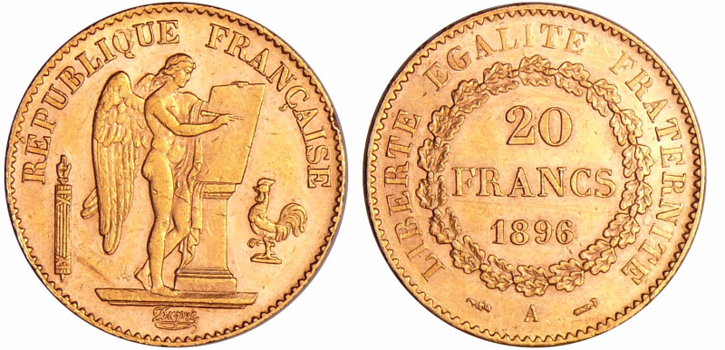 France - Troisième république (1871-1940) - 20 francs Génie 1896 A (Paris)
SUP...