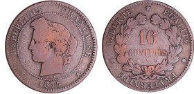 France - Troisième république (1871-1940) - 10 centimes Cérès 1875 A (Paris)
TB
Ga.265-F.135
 Br ; 9.53 gr ; 30 mm