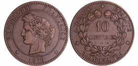 France - Troisième république (1871-1940) - 10 centimes Cérès 1878 A (Paris)
TTB
Ga.265-F.135
 Br ; 9.98 gr ; 30 mm