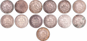 France - Troisième république (1871-1940) - 50 centimes Cérès lot de 13 monnaies
1871 A (2), 1871 K (TTB+), 1872 A, 1872 K (TTB), 1873 A, 1881 A, 188...