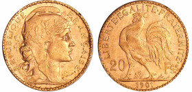 France - Troisième république (1871-1940) - 20 francs Marianne 1901 A (Paris)
SUP+
Ga.1064a-F.535
 Au ; 6.44 gr ; 21 mm