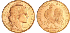 France - Troisième république (1871-1940) - 20 francs Marianne 1905 A (Paris)
SUP+
Ga.1064a-F.535
 Au ; 6.44 gr ; 21 mm