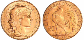 France - Troisième république (1871-1940) - 20 francs Marianne 1913 A (Paris)
SPL
Ga.1064a-F.535
 Au ; 6.46 gr ; 21 mm