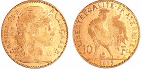 France - Troisième république (1871-1940) - 10 francs Marianne 1899 A (Paris)
SUP
Ga.1017-F.509
 Au ; 3.23 gr ; 19 mm