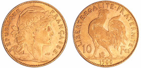 France - Troisième république (1871-1940) - 10 francs Marianne 1900 A (Paris)
SUP
Ga.1017-F.509
 Au ; 3.20 gr ; 19 mm