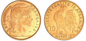 France - Troisième république (1871-1940) - 10 francs Marianne 1909 A (Paris)
SUP
Ga.1017-F.509
 Au ; 3.22 gr ; 19 mm