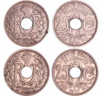 France - Troisième république (1871-1940) - 25 centimes Lindauer - Cmes souligné 1916 et 1917
SUP+
Ga.379-F.170
 Nickel ; -- ; 24 mm