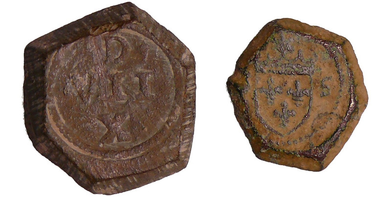 France - Poids monétaire - Lot de 2 poids monétaires médiévaux
Poids en bronze....