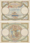 France - 50 francs "Luc Olivier Merson" Type 1927
4 trous d'épingles, 6 plis, traces de plis salis, déchirure sur le bord.
TB
Fayette.F15-2