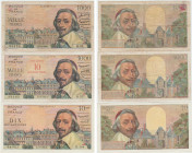 France - 1000 francs et 10 NF francs "Richelieu", Lot des 3 billets
Billets de 1000 francs, 10 NF surchargé et 10 NF.
TB à SUP
Fayette.F32-F53-F57...