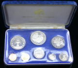 Barbados - Set 1973 - 1,5, 10, 25 centavos, 1, 2, 5 y 10 dólares
PROOF
Kr. PS1
Monnaies dans leur coffret avec leurs certificats.