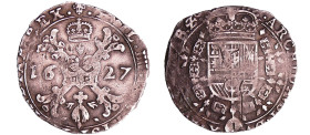 Belgique - Philippe IIII (1621-1665) - 1/4 de Patagon 1627 (Bruxelles)
TTB
Vanhoudt.647
 Ar ; 6.87 gr ; 30 mm