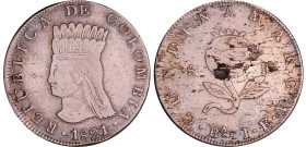 Colombie - Cundinamarca - 8 reales 1821 Ba JF (Bogota)
TB
KM#C6
 Ar ; 22.34 gr ; 38 mm