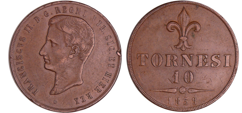 Italie - Régne des deux Sicile - Francesco II (1859-1861) - 10 tornesi 1859
SUP...