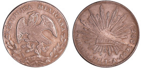 Mexique - 8 reales 1879 Ga IA (Guadalajara)
TTB
KM#377.6
 Ar ; 27.00 gr ; 39 mm
