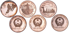 Viet-Nam - Lot de 3 monnaies de 100 dong
PROOF
KM#25.2-30-32
 Ar ; ;
