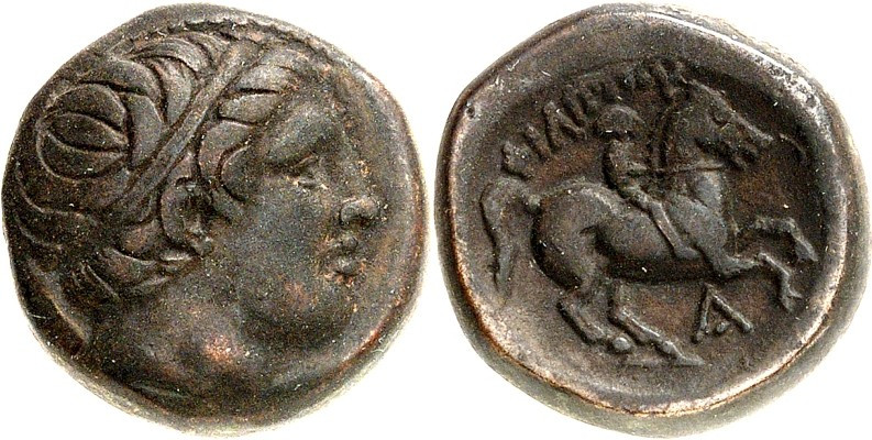 MAKEDONIEN. 
KÖNIGREICH. 
Philippos II. 359-336 v. Chr. AE-Tetrachalkon 17mm 6...