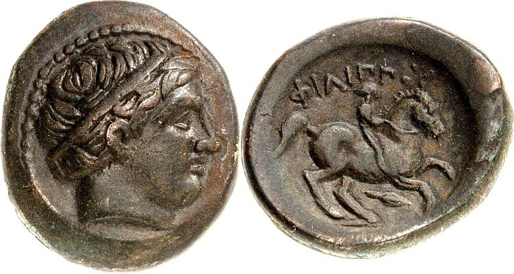 MAKEDONIEN. 
KÖNIGREICH. 
Philippos II. 359-336 v. Chr. AE-Tetrachalkon 17/19m...