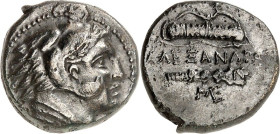 MAKEDONIEN. 
KÖNIGREICH. 
Alexander III. der Große 336-323 v. Chr. AE-Tetrachalkon 18mm (334/323 v.Chr.) 5,42g, macedon. Mzst. Kopf des jugendl. Her...