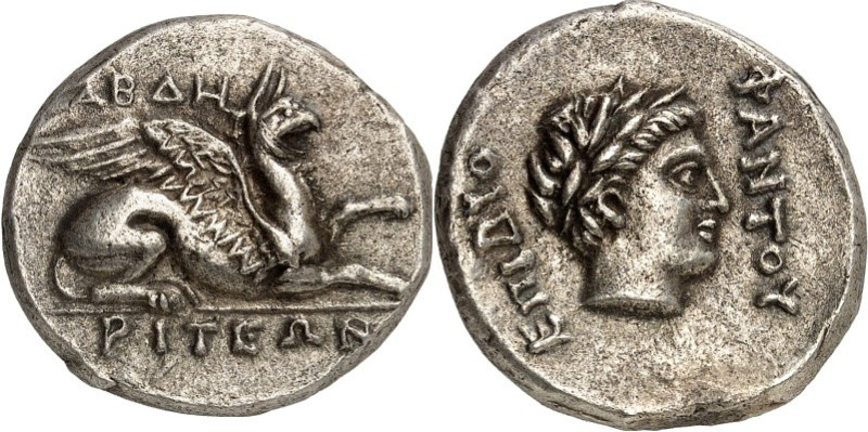 THRAKIEN. 
STÄDTE. 
ABDERA (auf Kap Bulustra). Tetradrachme (365/345 v.Chr.) o...