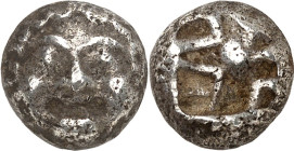 MYSIEN. 
STÄDTE. 
PARION (Kemér). Trite (480/450 v.Chr.) 3,42g. Gorgoneion / Strukturiertes quadratum incusum. BMC&nbsp; 1-13, SNG Cop.&nbsp; 256, S...