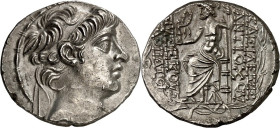 SYRIEN. 
KÖNIGREICH. 
Antiochos X. Eusebes Philopator, 94-83 v. Chr. Tetradrachmon 15,71g, Anrtiocheia. Kopf mit Diadem n.r. / BA SILEWS - ANTIOXOV ...