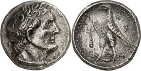 ÄGYPTEN. 
Ptolemaios II. Philadelphos 285-246 v. Chr. Stater ("35"= 251/250 v.Chr.) 13,6g, Tyros. Kopf v. Ptolemaios I. mit Aigis u. Diadem n.r. / PT...