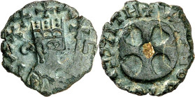 AXUM (Äthiopien). 
Anonym um 450-525 n.Chr. AE-"Obolos" 13mm 0,72g. Büste in Ornat mit Tiara und Kreuzsceptrum n.r. [C LX- L-C L] / TUTVI APEZH TH XW...