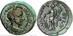 THRAKIEN. 
DEULTUM, Colonia (Debelt). 
Gordianus III. 238-244. AE-Dupondius 23mm 8,43g. Büste mit Panzer, Paludamentum und Lorbeerkranz n.r. IMP GOR...