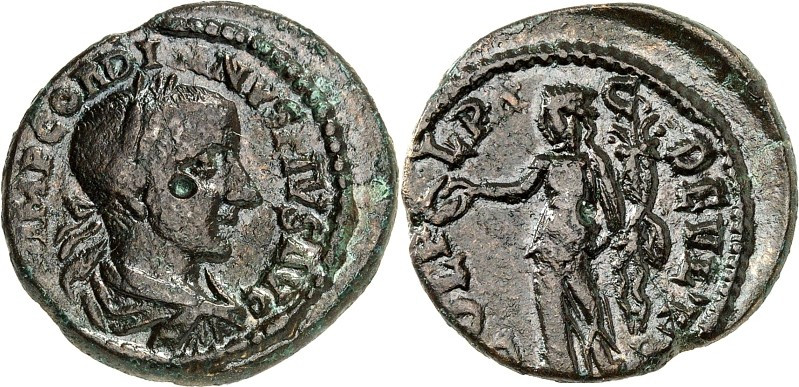 THRAKIEN. 
DEULTUM, Colonia (Debelt). 
Gordianus III. 238-244. AE-Dupondius 23...