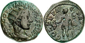 THRAKIEN. 
DEULTUM, Colonia (Debelt). 
Gordianus III. 238-244. AE-Dupondius 21/22mm 6,98g. Büste mit Paludamentum und Strahlenkrone n.r. IMPGORDIANV...