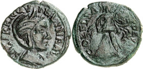 THRAKIEN. 
DEULTUM, Colonia (Debelt). 
Tranquillina, Gemahlin von Gordianus III. 241-244. AE-As 22mm 5,71g. Pallabüste m. Diadem n.r. SAB TRANQV-ILL...