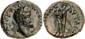 THRAKIEN. 
PAUTALIA (Kjustendil). 
Septimius Severus 193-211. AE-Assarion 18/16mm 4,11g. Büste m. Lkr. n.r. AUT K L CCEYHPOC / OULPIA C - PA VTALIA ...