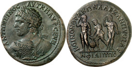 THRAKIEN. 
PHILIPPOPOLIS (Plovdiv). 
Caracalla 198-217. AE-Dodekassaron 40/41mm (214) 32,37g. "Veiovis"-Büste mit Aigis u. Lkr. n.links (Us. beginnt...