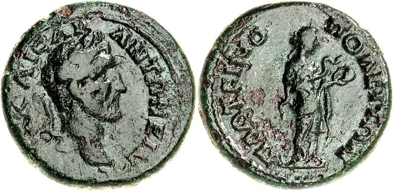 THRAKIEN. 
PLOTINOPOLIS (Didymoteichon). 
Antoninus Pius 138-161. AE-Hemiassar...
