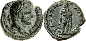 THRAKIEN. 
TRAIANOPOLIS (Therma Lutra). 
Caracalla 198-217. AE-16/17mm 3,30g. Belorbeerter Kopf n.r. AYT K M AYP CE - ANTWNEINO C / TRAIANO-POLEITWN...