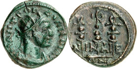 BITHYNIEN. 
NIKAIA (Iznik). 
Gordianus III. 238-244. AE-Assarion 17/18mm 2,85g. Paludamentbüste m. Strkr. n.r. M ANT GORDIANO C AUG / N-I-K-A-I-EWN ...