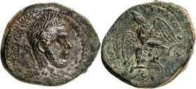 SYRIEN. 
KYRRHESTIKE / BEROIA. 
Macrinus 217-218. Tetradrachme 12,96g. Belorb. drapierte Panzerbüste n. r. AYT K M A PO CE MAKPINOC CE / D HM APX EX...