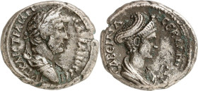 ÄGYPTEN. 
ALEXANDREIA (al-Isqandariyah). 
Hadrian mit Sabina, s. Gemahlin. Bi-Stater ("17"= 132/133) 11,93g. Paludamentbüste m. Lkr. n.r. AYT KAIC -...