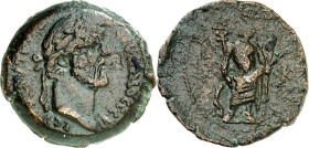 ÄGYPTEN. 
ALEXANDREIA (al-Isqandariyah). 
Antoninus Pius 138-161. AE-Drachme 33mm ("2"= 138/139) 25,94g. Palliumbüste n.r. [AYT K T AIL ADR - ANTWNI...