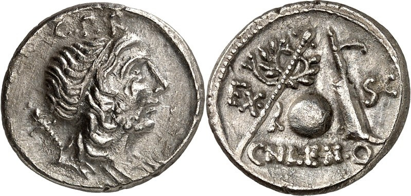 RÖMISCHE REPUBLIK : Silbermünzen. 
Gnaeus Cornelius Lentulus, Curator monetae 7...