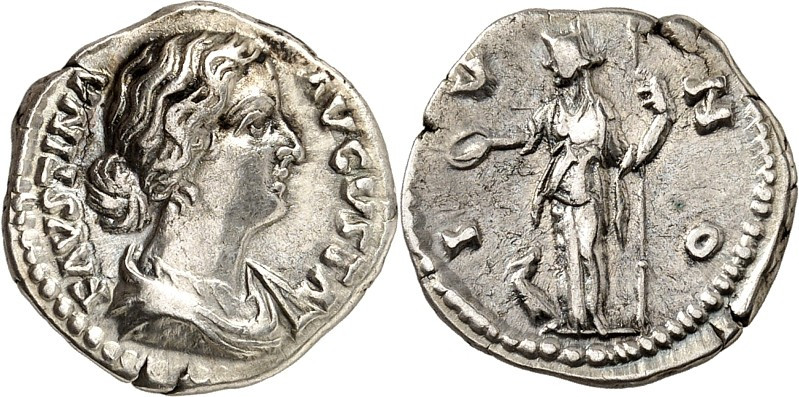RÖMISCHES KAISERREICH. 
Faustina iunior z.Z. Antoninus Pius 145-161. Denar (156...