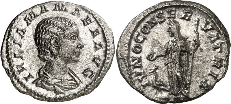 RÖMISCHES KAISERREICH. 
Iulia Mamaea, Mutter des Sev. Alexander 222-235. Denar ...