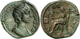 RÖMISCHES KAISERREICH. 
Iulia Mamaea, Mutter des Sev. Alexander 222-235. AE-Sesterz (224) 23,26g. Pallabüste m. Diadem n.r. IVLIA MAMAEA - AVGVSTA / ...