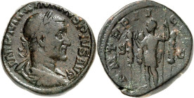 RÖMISCHES KAISERREICH. 
MAXIMINUS I. Thrax 235-238. AE-Sesterz (236) 24,18g. Paludamentbüste m. Lkr. n.r. IMP MAXIMINVS PIVS AVG&nbsp;/ P&nbsp;M TR&n...