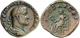 RÖMISCHES KAISERREICH. 
MAXIMINUS I. Thrax 235-238. AE-Sesterz (236/237) 23,50g. Büste mit Panzer, Paludamentum und Lorbeerkranz n.r. MAXIMINVS PIVS ...