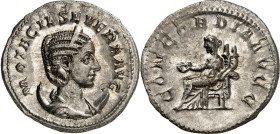 RÖMISCHES KAISERREICH. 
Otacilia Severa, Gemahlin des Philippus I. 244-249. Antoninian (245/247) 3,62g. Pallabüste m. Diadem auf Mondsichel n.r. M OT...