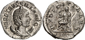 RÖMISCHES KAISERREICH. 
Herennia Etruscilla, Gemahlin des Traianus Decius 249-251. Antoninian 3,43g. Pallabüste m. Diadem auf Mondsichel n.r. HER ETR...