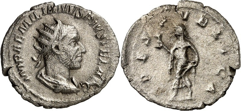 RÖMISCHES KAISERREICH. 
AEMILIANUS 253. Antoninian 2,88g. Drap. Brustbild mit S...