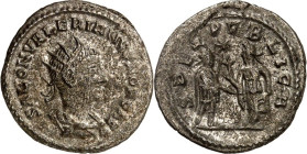 RÖMISCHES KAISERREICH. 
Saloninus Caesar 258-260. Antoninian (260) 3,06g, Samosata. Büste mit Panzer, Paludamentum und Strahlenkrone n.r. SALON VALER...